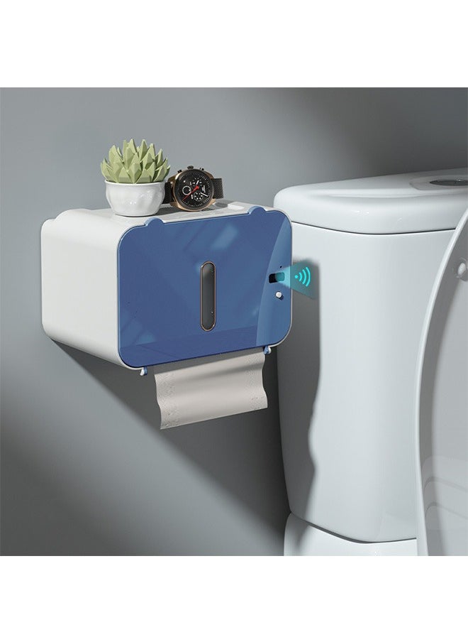 Hihonor - Tissue Box Holder Touch-sensitive Paper Towel Output USB Charging No Punching Required Waterproof and Moisture-proof Tissue Cover Top Storage or Mobile Phone Holder - Image 1