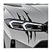 YTFRL 2 PCS Car Claw Mark Stickers Monster Claw Headlight Decals Waterproof Vinyl Sticker Stripes Scratch Marks Exterior Decoration for Sports Car SUV Pickup Truck Hood Window Black - Image 2