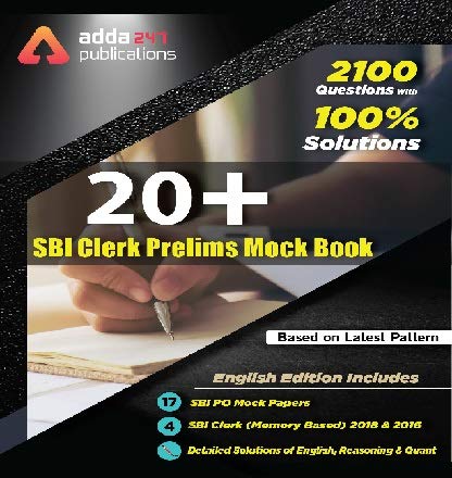 Adda247 SBI Clerk 2019 Prelims Mocks Papers (English Printed Edition) SBI Special [Paperback Bunko] Adda247 Publications and Anil  - Image 1