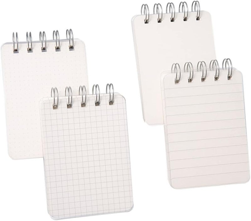 COHEALI 4 قطع من بطاقات الفهرس الدفترية الحلزونية بصفحات منقطة ومخططة وفارغة لتنظيم كتابة الطلاب - Image 2