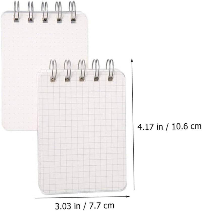 COHEALI 4 قطع من بطاقات الفهرس الدفترية الحلزونية بصفحات منقطة ومخططة وفارغة لتنظيم كتابة الطلاب - Image 5