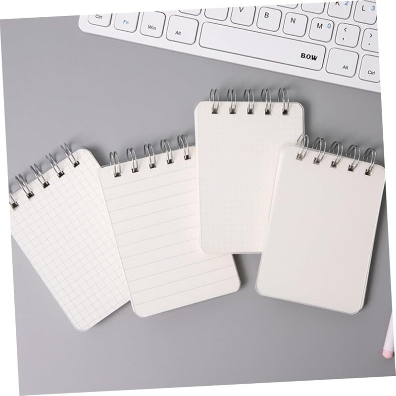 COHEALI 4 قطع من بطاقات الفهرس الدفترية الحلزونية بصفحات منقطة ومخططة وفارغة لتنظيم كتابة الطلاب - Image 3