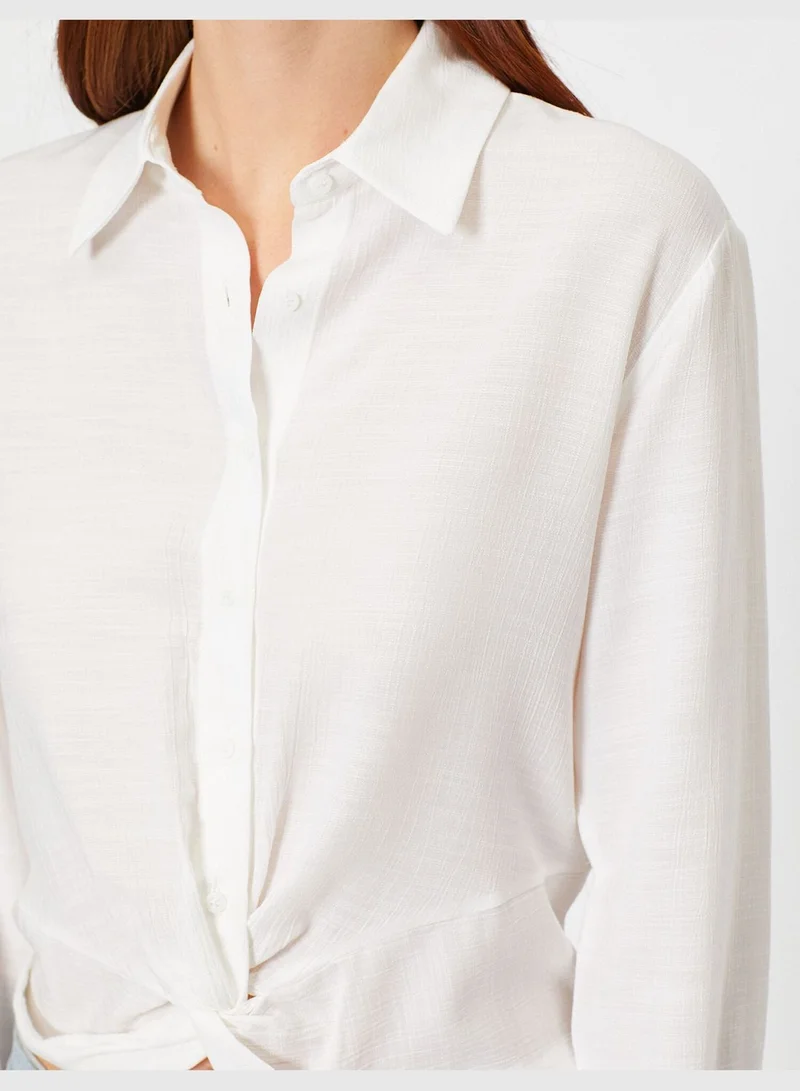 KOTON Classic Neck Shirt