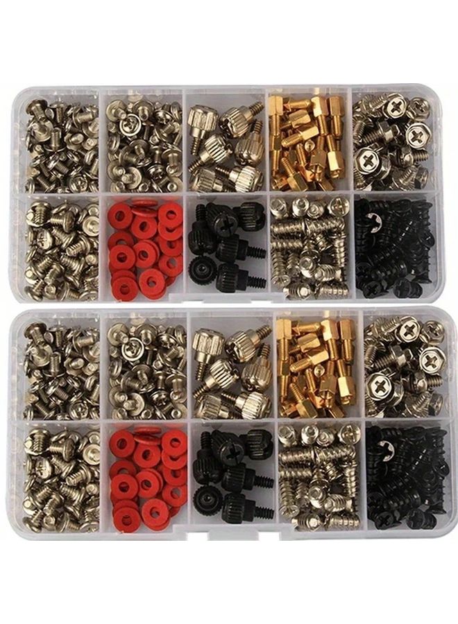 228pcs Mixed Colors Computer Screw Standoffs Set Motherboard Mount PC Case Fan Hard Drive - Image 4