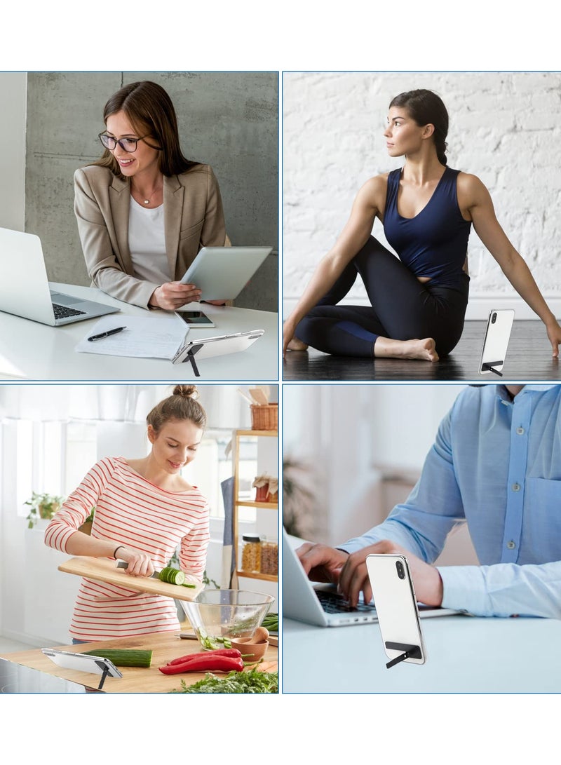 SYOSI Ultra-Thin Invisible Phone Kickstand, 2 Pack Adjustable Vertical Horizontal Placement Phone Stand Phone case Metal Kick Stand Compatible with Any Cellphone (Black), Invisible Phone Kickstand - Image 5