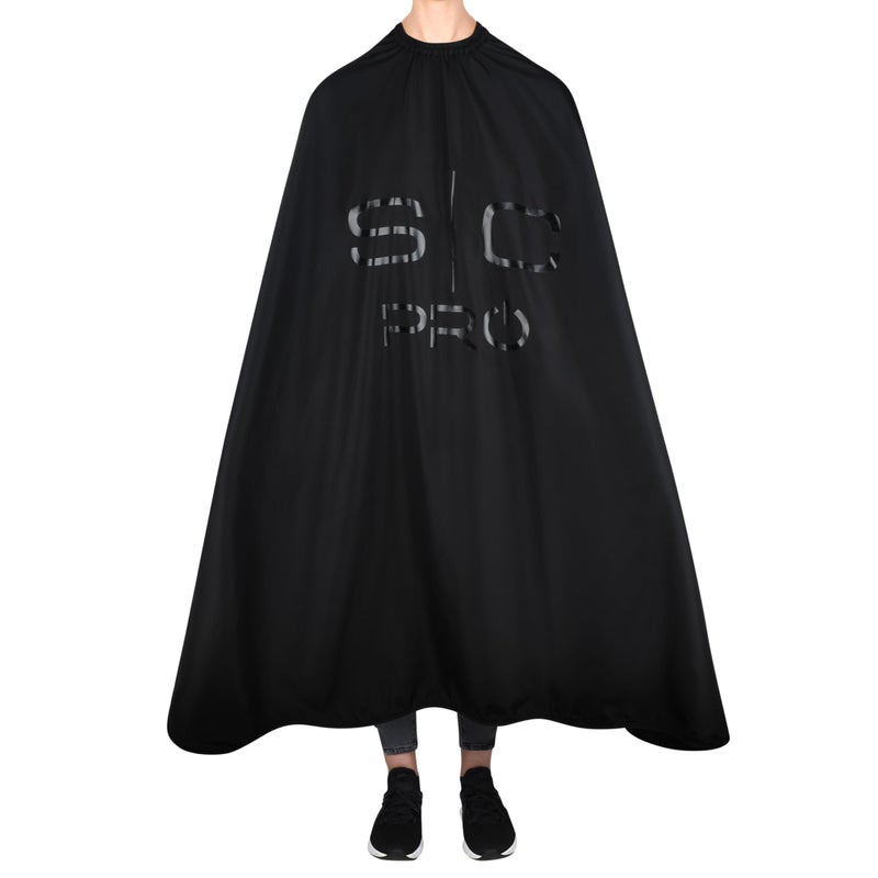 Stylecraft Professional Barber Water Resistant Hair Cutting Cape One Size Black - Image 2