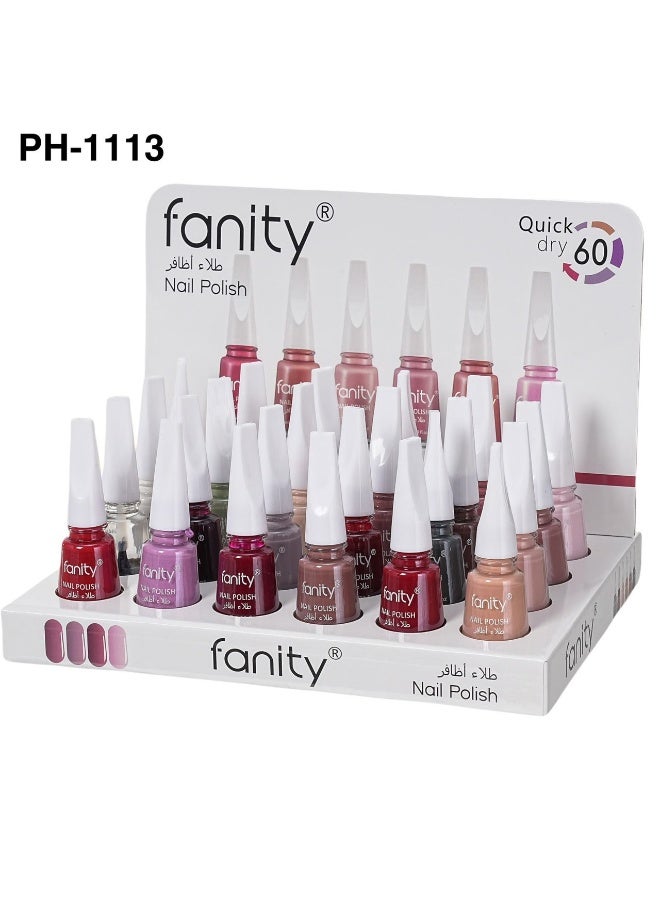 24-Piece Nail Polish Set Multicolour
