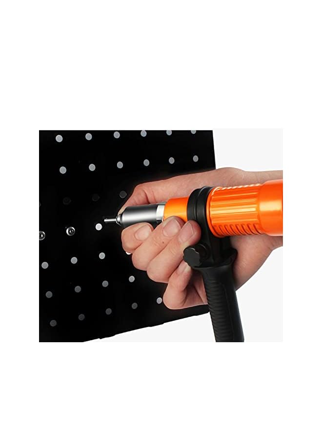 KEWAYO Rivet Gun Adapter, Cordless Drill Adapter Rivet Tool Insert Nut Hand Tool Kit Drill Adapter with Aluminum Casting Housing, Non-slip Handle, Convertible Head and Wrench - Image 3