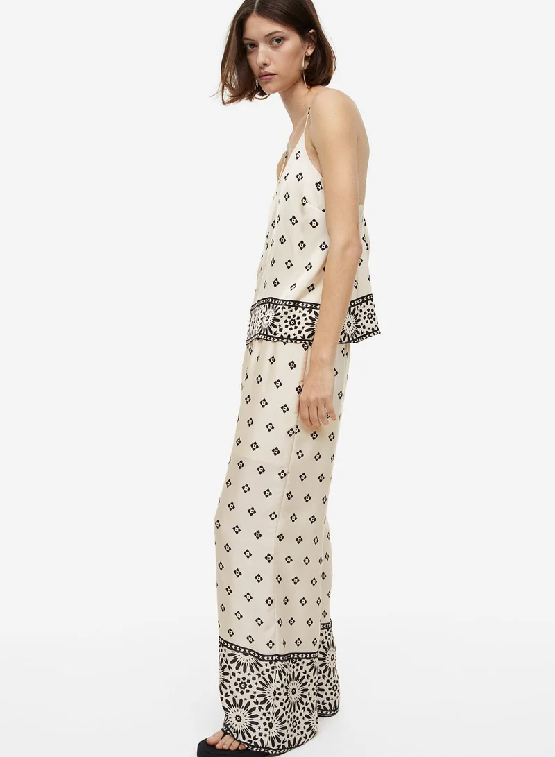 H&M Printed Wide Leg Pants