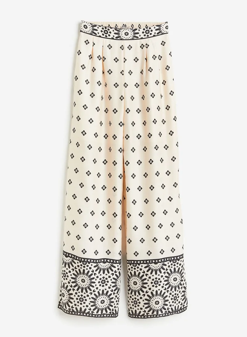 H&M Printed Wide Leg Pants