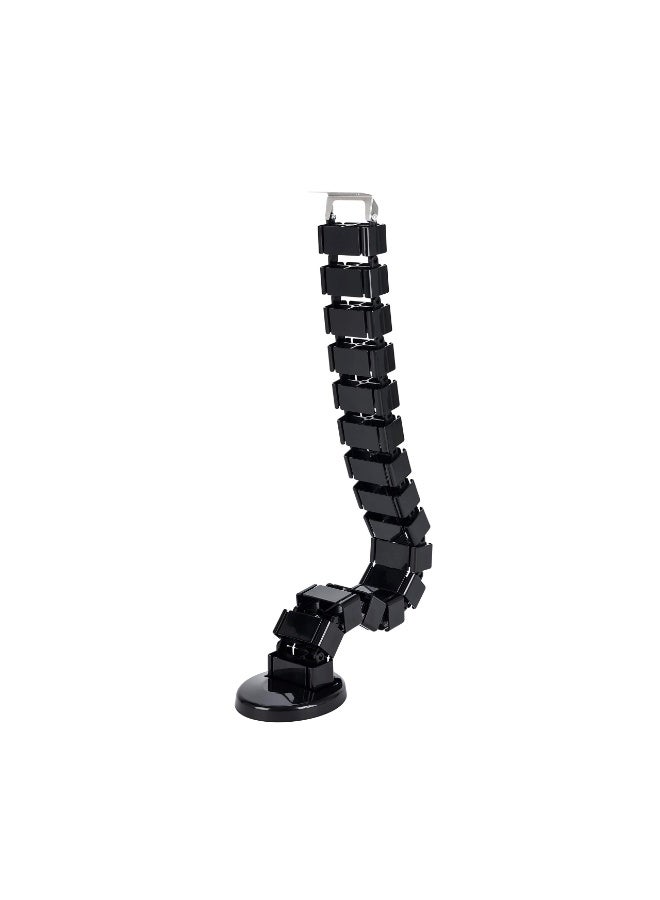 Vertebrae Cable Management Spine Kit | Height Adjustable Desk Quad Entry Wire Organizer, Black - Image 2