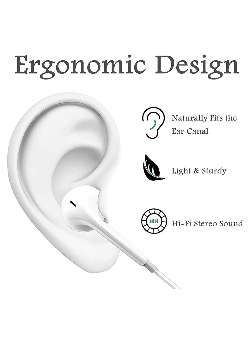 Generic iPhone Earbuds Wired Lightning Headphones [Apple MFi Certified] in-Ear Stereo Headset Built-in Microphone & Volume Control Compatible with iPhon  - Image 3