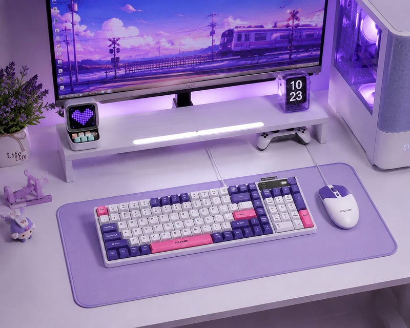 المؤسس كومبو كيبورد وماوس سلكي بإضاءة RGB وماوس بدقة تصل حتى 2000 DPI قابل للتعديل – تصميم احترافي للألعاب والعمل - موديل KM650 - Image 4