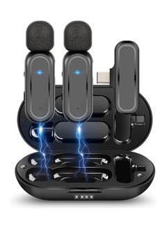 General Wireless lavalier microphone for USB C smartphones |iPhone 15 and Android devices |Plug and play mini microphone for YouTube TikTok live gaming with charging case  - Image 1