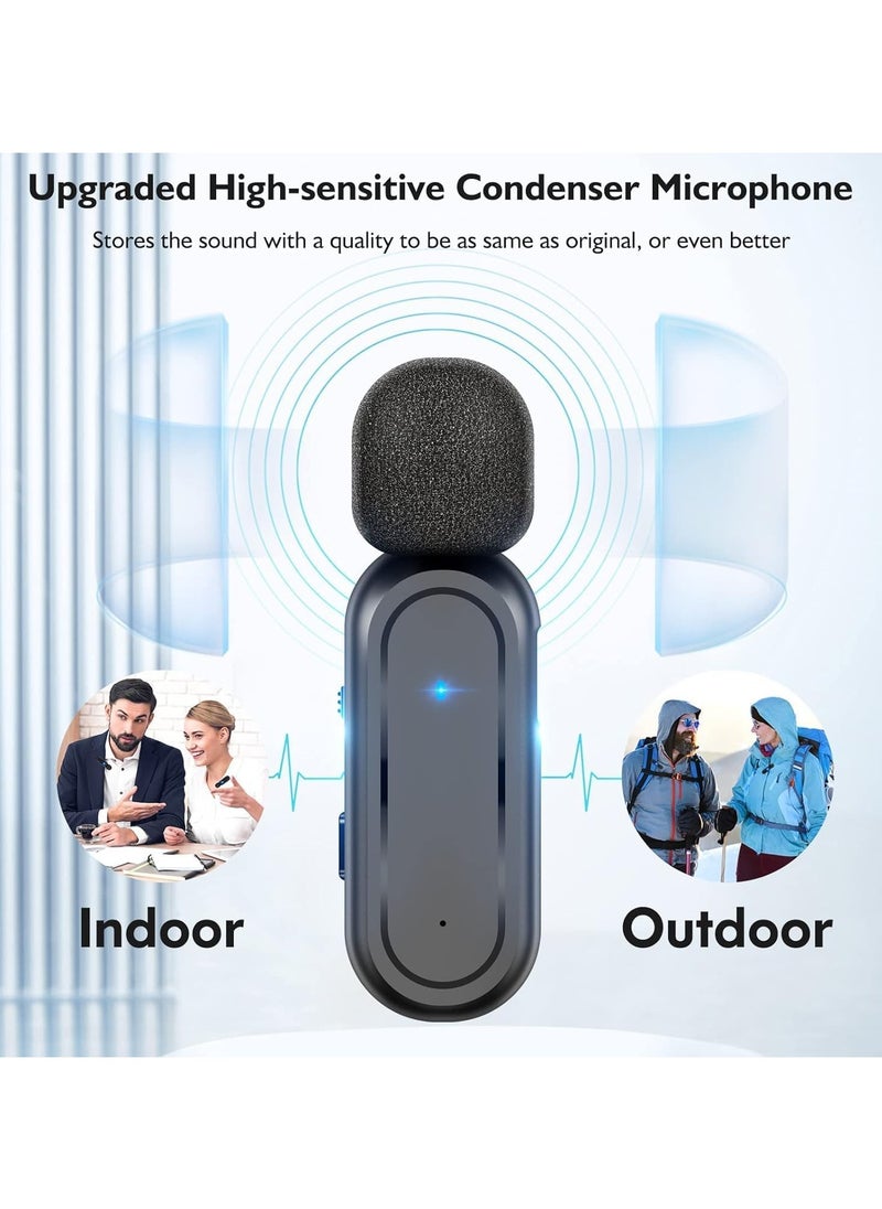 General - Wireless lavalier microphone for USB C smartphones |iPhone 15 and Android devices |Plug and play mini microphone for YouTube TikTok live gaming with charging case - Image 1