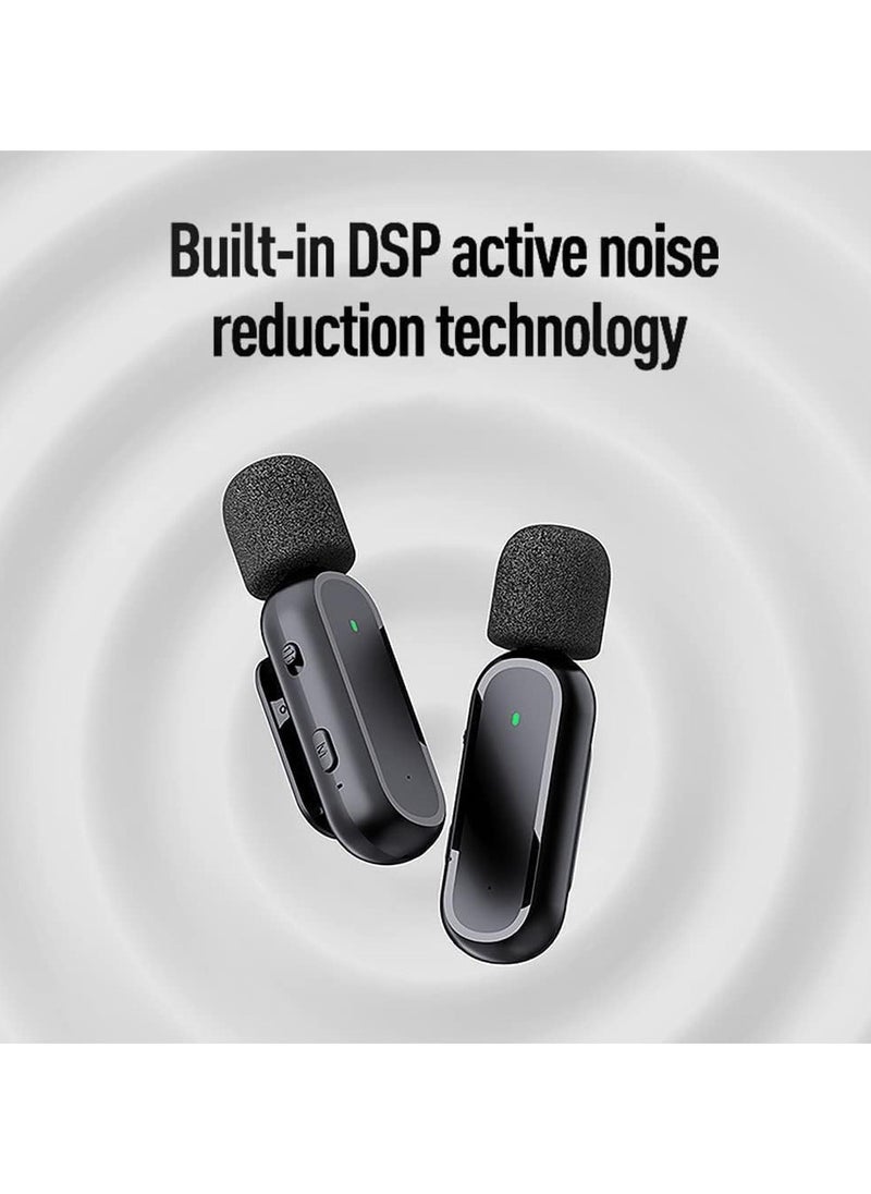 General - Wireless lavalier microphone for USB C smartphones |iPhone 15 and Android devices |Plug and play mini microphone for YouTube TikTok live gaming with charging case - Image 1
