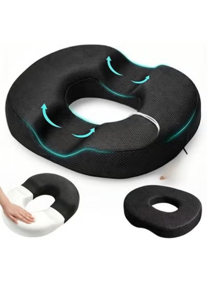 Viscoelastic Coccyx Seat Cushion for Sitting Support, Ergonomic Memory Foam Pillow for Office, Wheelchair and Daily Comfort - Image 1