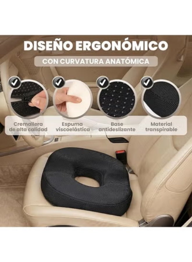 Viscoelastic Coccyx Seat Cushion for Sitting Support, Ergonomic Memory Foam Pillow for Office, Wheelchair and Daily Comfort - Image 4