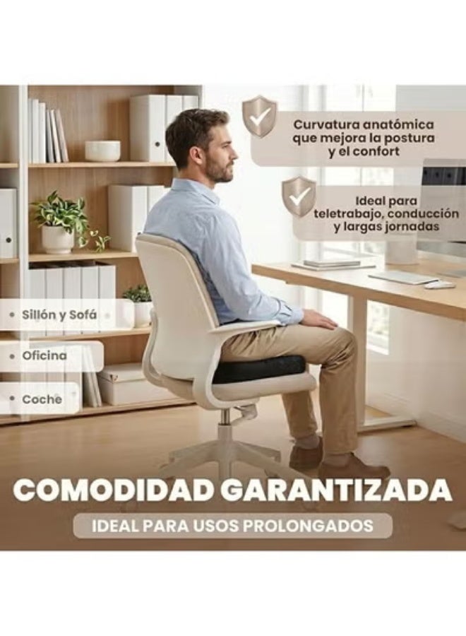Viscoelastic Coccyx Seat Cushion for Sitting Support, Ergonomic Memory Foam Pillow for Office, Wheelchair and Daily Comfort - Image 3