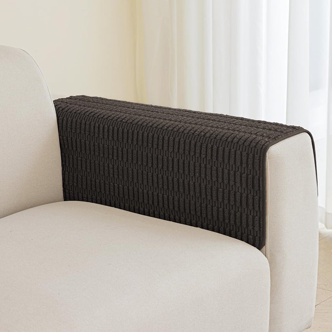 COUCH ARM COVERS CHAIR ARM COVERS NON SLIP SOFA ARM COVERS ARMREST COVERS FOR SOFA FURNITURE COVERS COUCH PROTECTOR 1PC30X30INCH COFFEE