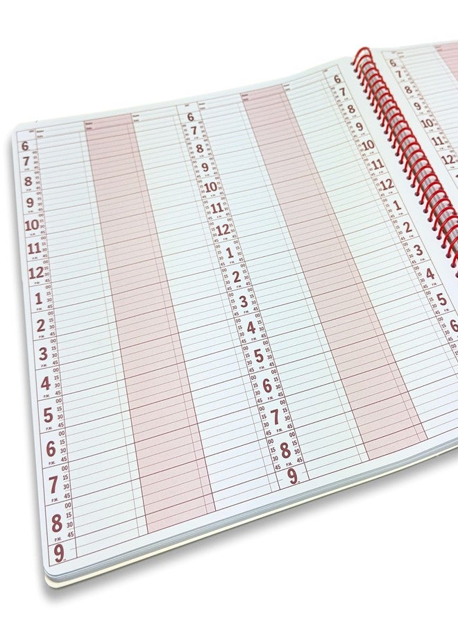 Portage Notebooks Appointment Book - Large 12.75" x 13.5" Undated Planner for Daily Scheduling - 6 Column Professional Daily Planner Undated for Office, Home, or Salon Use - Image 1