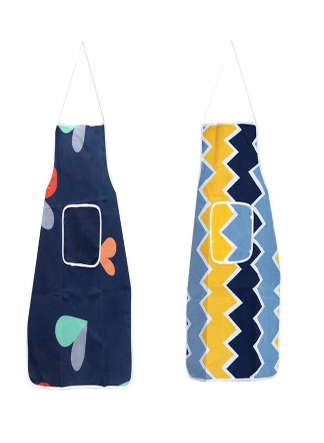 AAZEEM Cotton Kitchen Apron with Front Pocket Waterproof Back Restaurant For Men & Women UNISEX -(Pack of 2) - Image 1