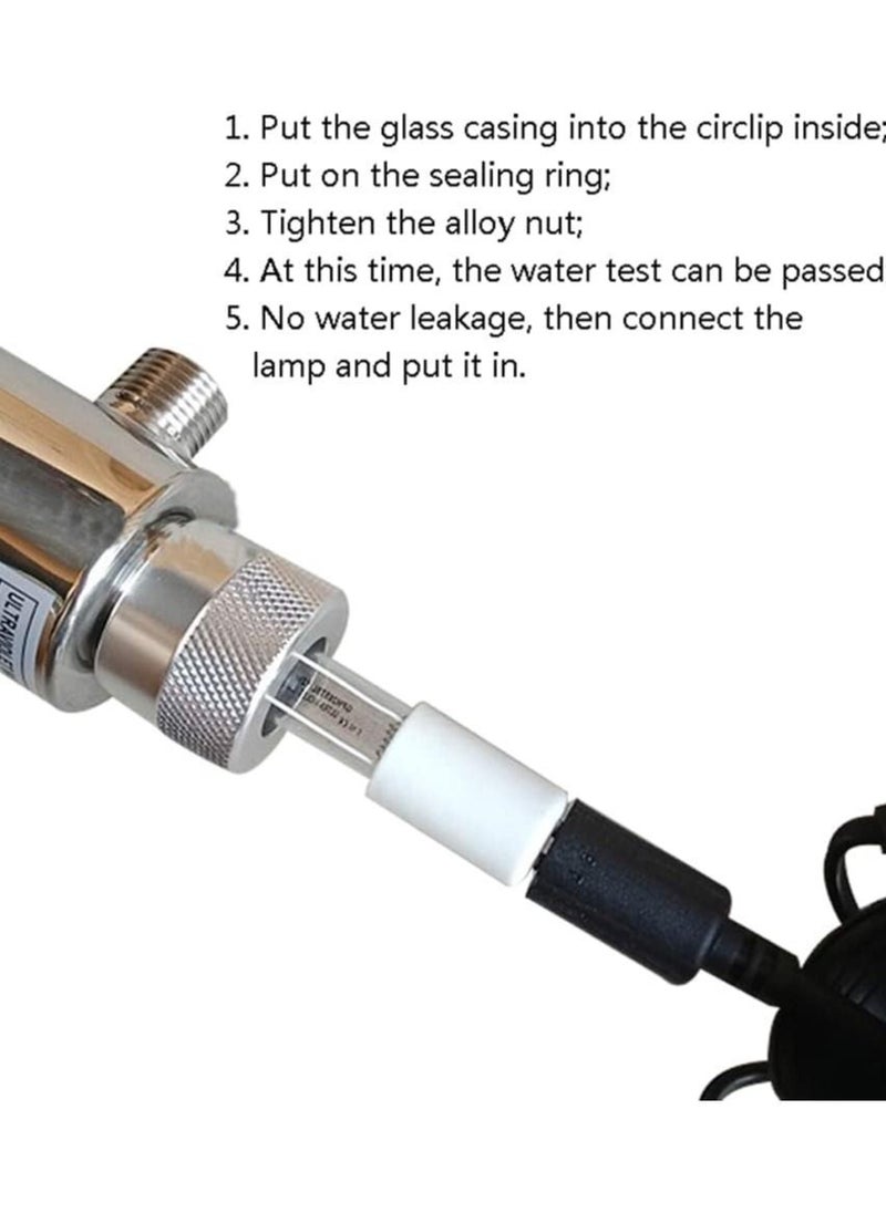 Generic - 220 V 12W Stainless Steel Ultraviolet Water Purifier Sterilizers Aquarium Direct Drinking Water Industrial Water ions Filter Purifier - Image 1