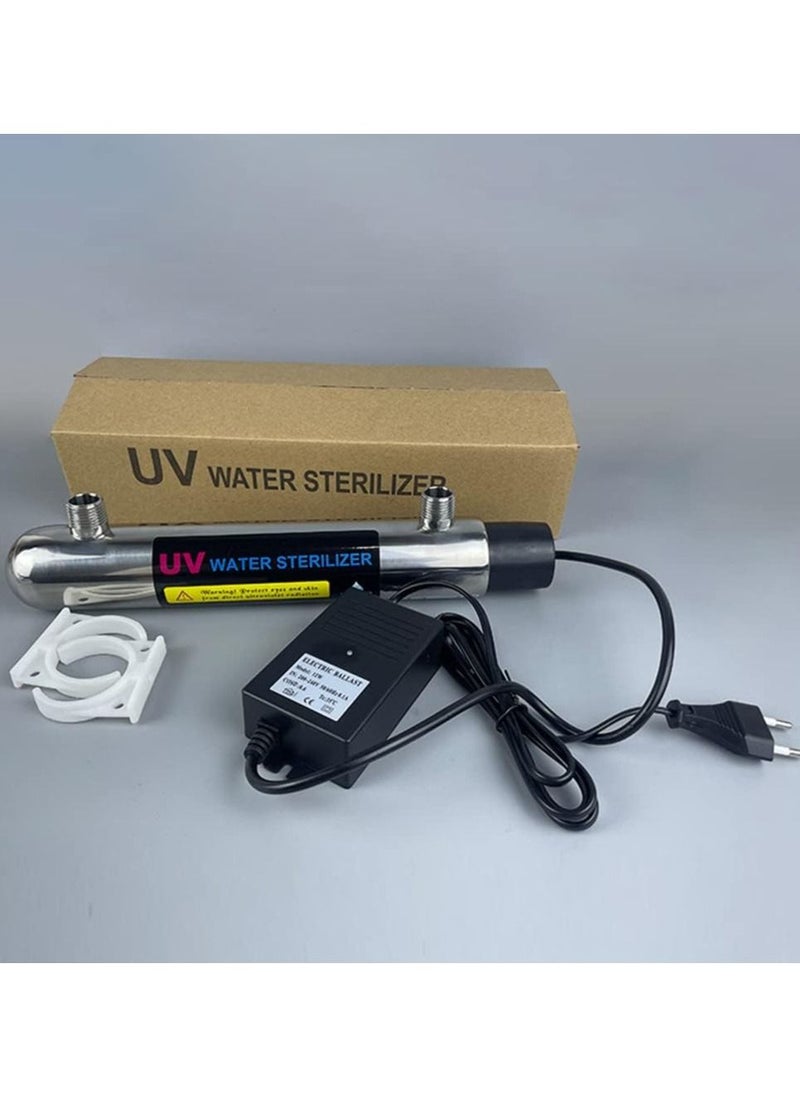 Generic - 220 V 12W Stainless Steel Ultraviolet Water Purifier Sterilizers Aquarium Direct Drinking Water Industrial Water ions Filter Purifier - Image 1