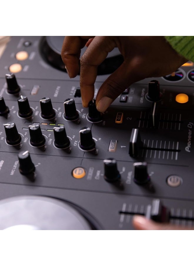 Pioneer DJ DDJ-FLX4 2-deck rekordbox and Serato DJ Controller - Graphite