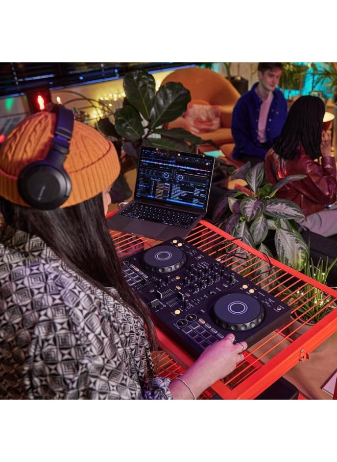 Pioneer DJ DDJ-FLX4 2-deck rekordbox and Serato DJ Controller - Graphite