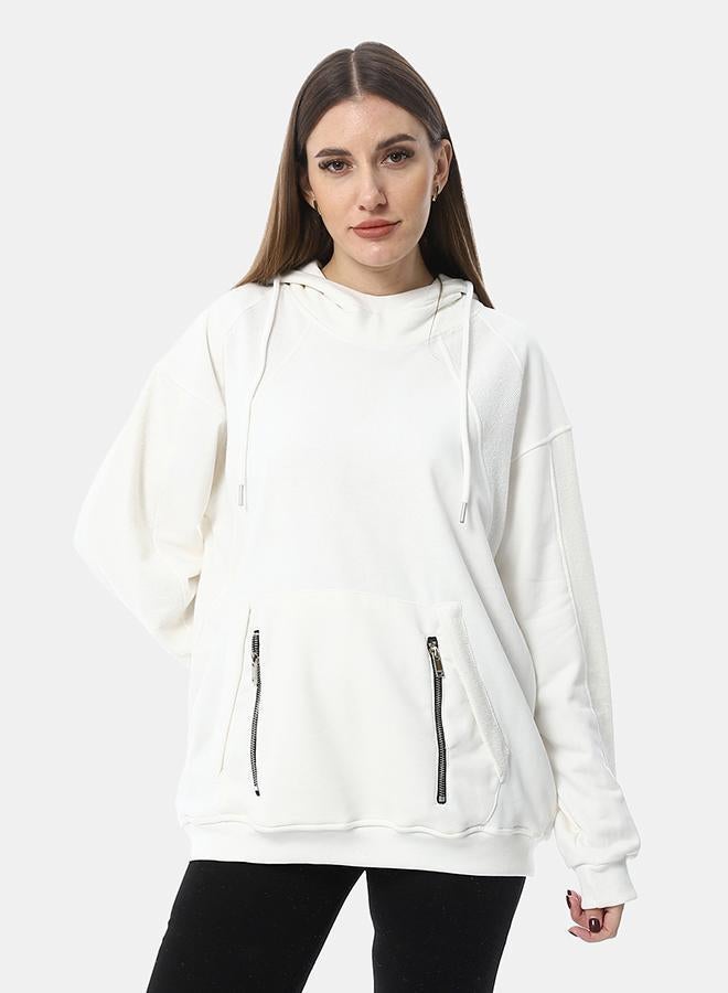 XTCY Summer Milton Hood Sweatshirt with Zipper Pocket Cut women - Image 1