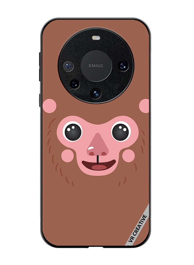 VR CREATIVE Protective Case Cover For Huawei Mate 60 Monkey Cartoon Face Design Multicolour - Image 1