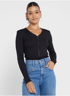 CALVIN KLEIN V-neck Zip Thru Cardigan  - Image 1