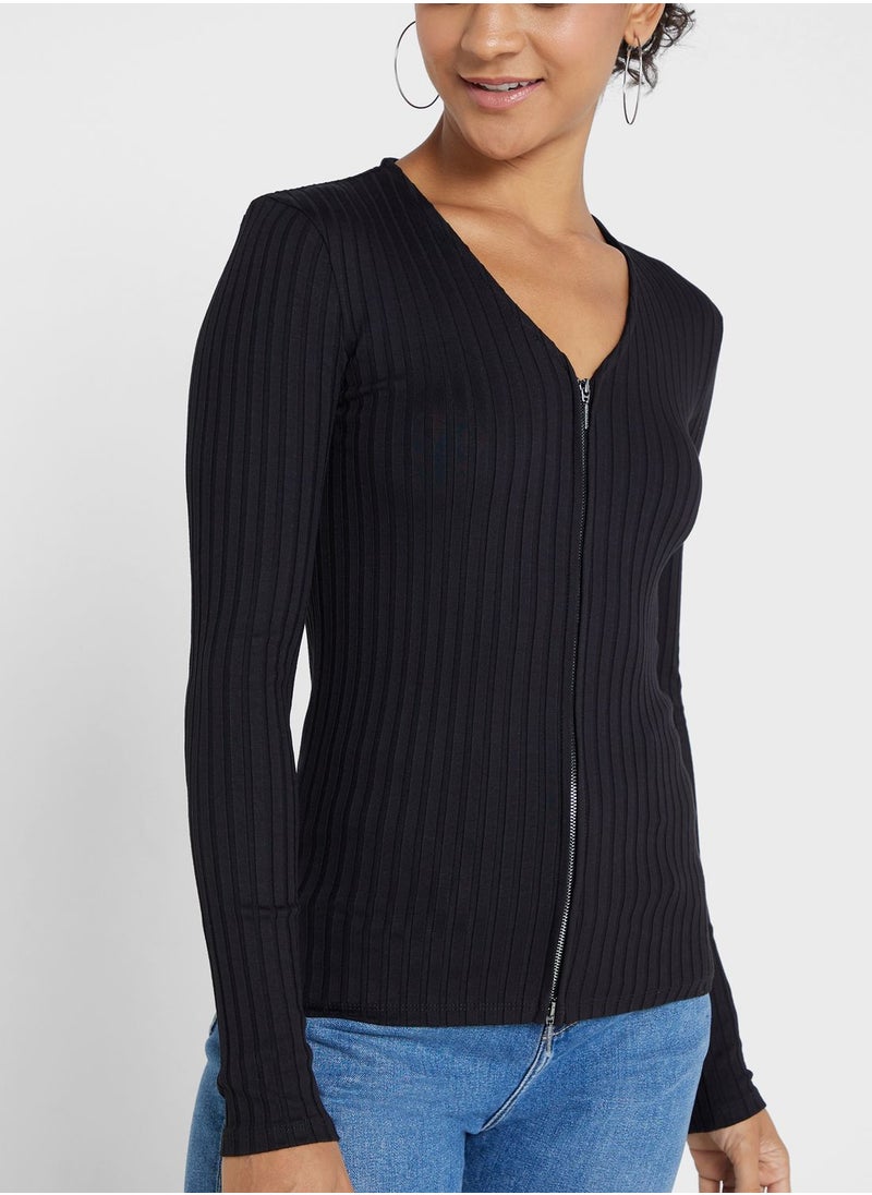 CALVIN KLEIN V-neck Zip Thru Cardigan  - Image 3