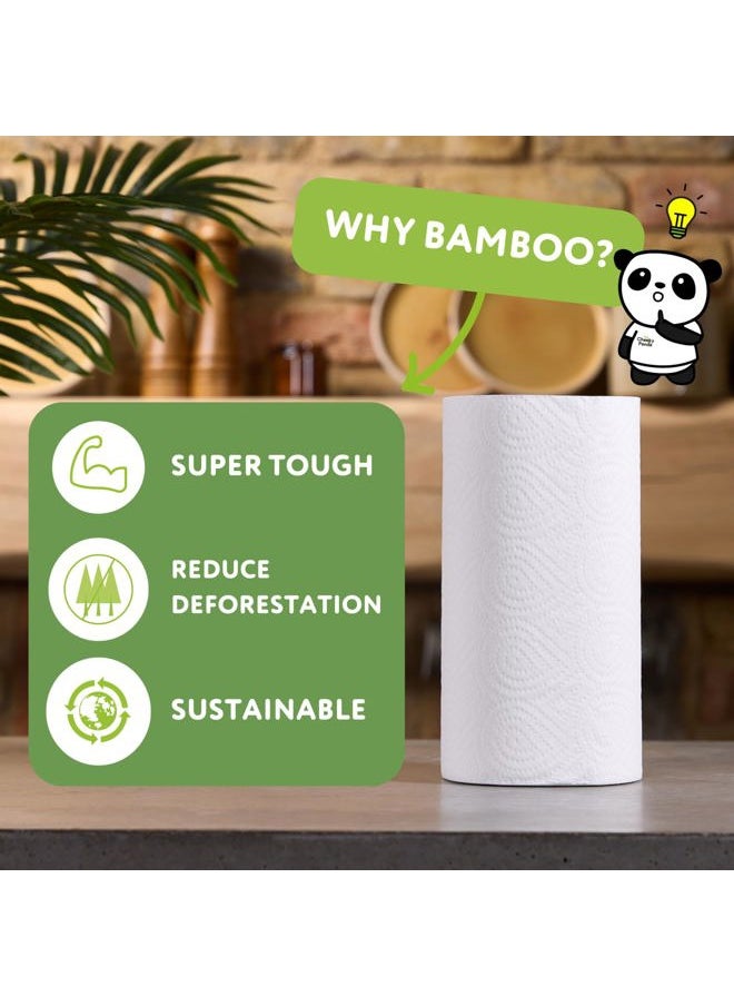 The Cheeky Panda - Bamboo Paper Towels | Mega 100 Sheet Paper Towels Rolls | 200 x 2 Ply Paper Towel Sheets | Strong and Sustainable - Image 1
