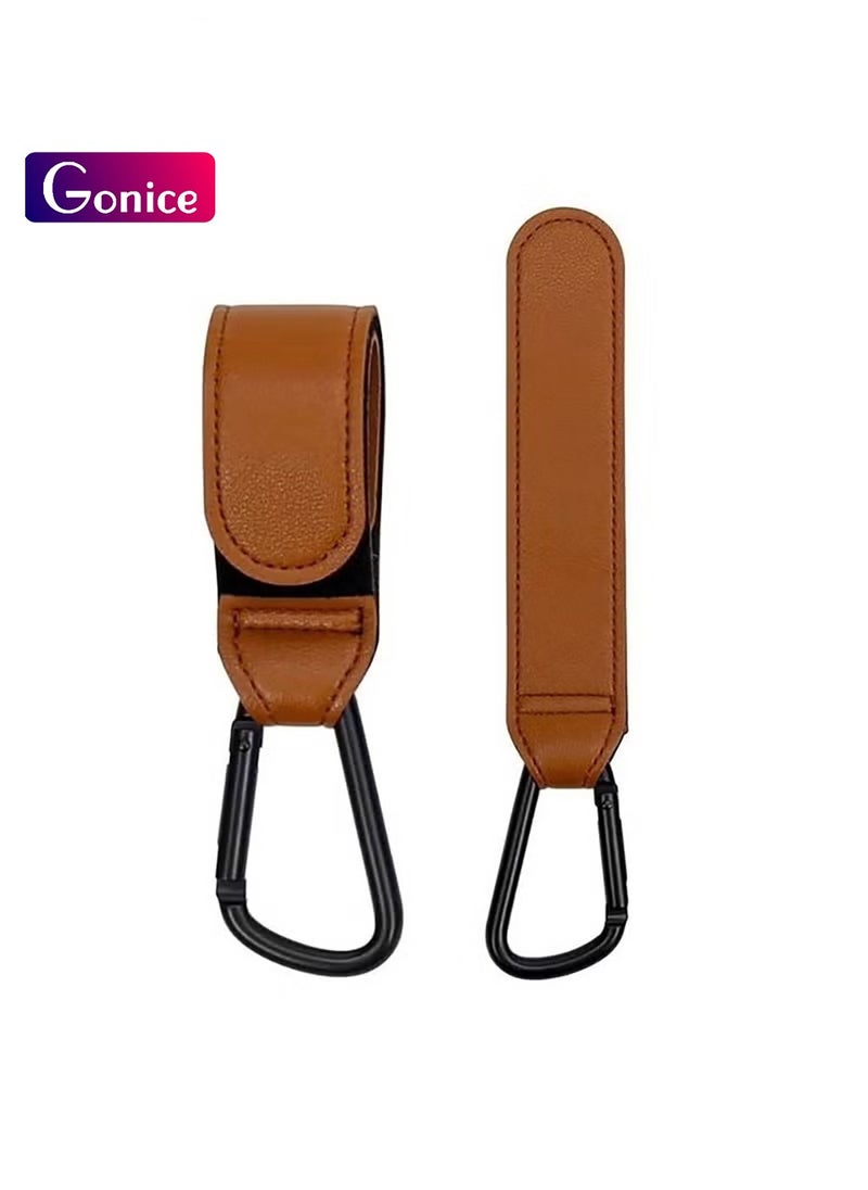Gonice Pack Of 2 Multipurpose Stroller Hooks - Brown  - Image 1