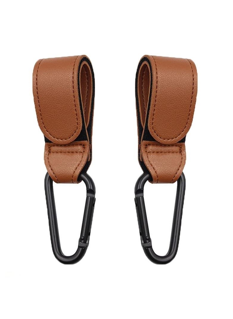 Gonice Pack Of 2 Multipurpose Stroller Hooks - Brown  - Image 2
