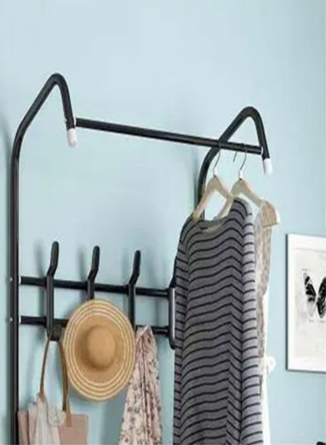 1-Piece All In One Multipurpose Use Storage Rack Stable Solid Stainless Steel Coat Hanger and Shoes Entryway Furniture 57x30x165 cm  - Image 3