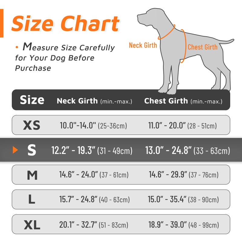 Eagloo Dog Harness Small Sized Dog, No Pull Service Vest with Reflective Strips and Control Handle, Adjustable and Comfortable for Easy Walking, No Choke Pet Harness with 2 Metal Rings, Orange, S - Image 2
