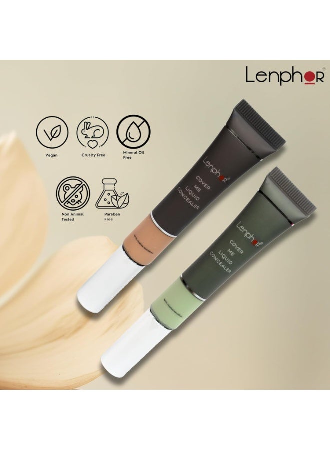 Lenphor Cover Me Liquid Concealer/Corrector Natural 10ml | High-Coverage, Natural-Looking Finish - Image 4