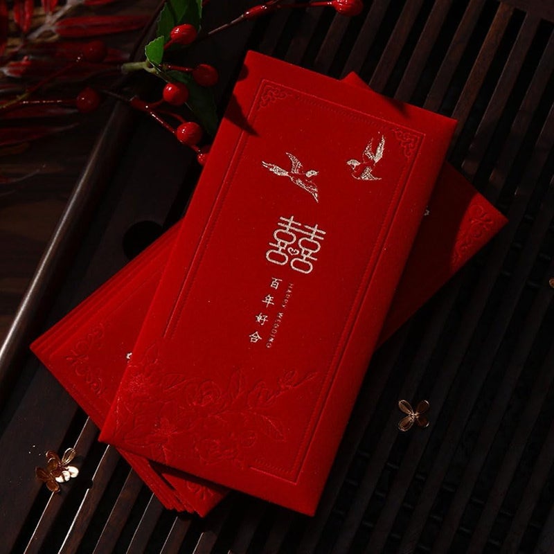 MOLILEAF Red Envelopes with Chinese xi Characters, Hongbao Red Packets Money Envelopes for Wedding - Image 3