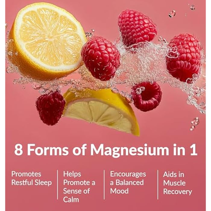 BIOptimizers Magnesium Breakthrough Drink - 8 Forms of Magnesium, Electrolytes, Sleep Health, Stress, Muscle Recovery, Heart Support | Glycinate, Citrate, Malate- Raspberry Lemon - Image 2