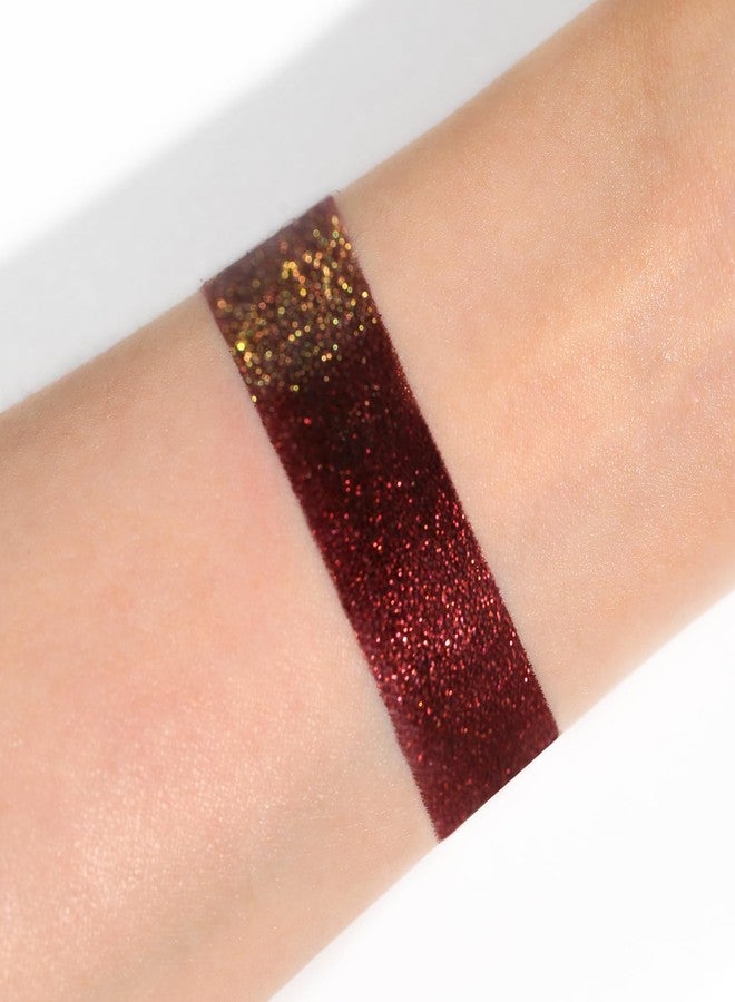 ecofavor Single Gothic Dark Red Eyeshadow, Metallic Deep Red Glitter Eyeshadow, Highly Pigmented Long Lasting Gold Sparkly Eye Shadow, for Festival Punk SFX Makeup, Create Multi-Dimensional Eye Looks - Image 3