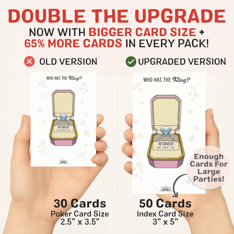 COTIER BRAND Who Has The Ring Bridal Shower Scratch Off Game - Hilarious Losing Phrases on Ticket Cards - Easy to Play - Funny Wedding Shower or Fun Engagement Party Game Idea for 30 Guests - Image 3