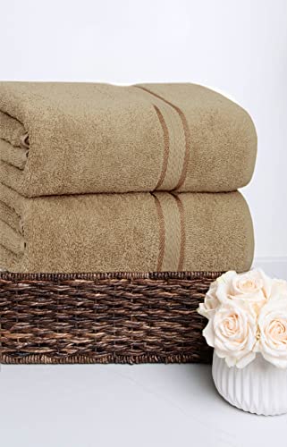 COTTON CRAFT Ultra Soft Bath Sheets - 2 Pack - 35 x 70 - Absorbent Quick Dry Everyday Luxury Hotel Bathroom Spa Gym Shower Beach Pool Travel Dorm - 100% Ringspun Cotton - 580 GSM - Easy Care - Linen - Image 5
