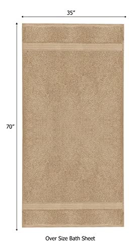 COTTON CRAFT Ultra Soft Bath Sheets - 2 Pack - 35 x 70 - Absorbent Quick Dry Everyday Luxury Hotel Bathroom Spa Gym Shower Beach Pool Travel Dorm - 100% Ringspun Cotton - 580 GSM - Easy Care - Linen - Image 2