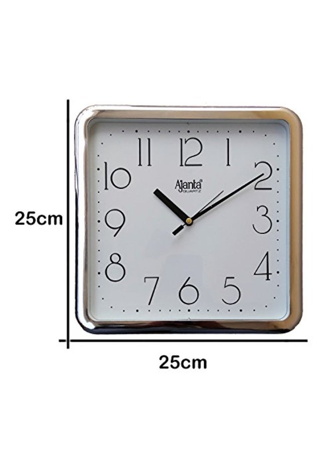 Ajanta Abstract Simple Wall Clock – White | Modern Analog Design | 24W x 39.5H cm | Battery Operated Quartz Movement | Ideal for Home, Office & Bedroom - Image 4