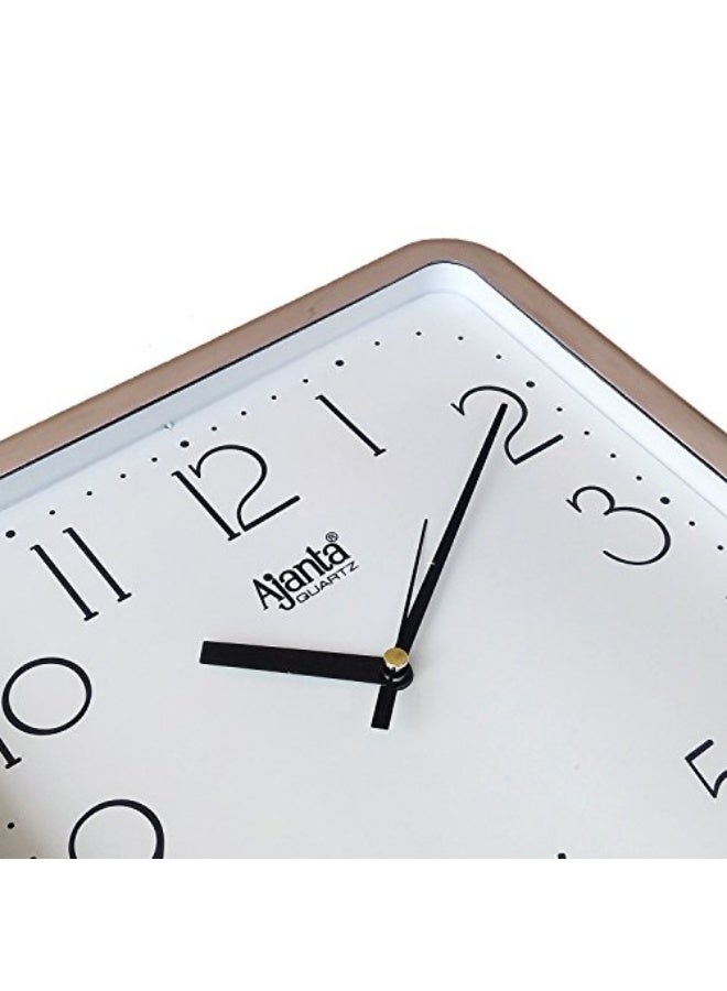 Ajanta Abstract Simple Wall Clock – White | Modern Analog Design | 24W x 39.5H cm | Battery Operated Quartz Movement | Ideal for Home, Office & Bedroom - Image 2