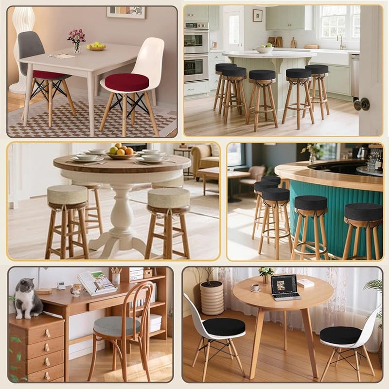Daily repeated use trusted quality Round Bar Stool Cushion 1/2/3 in Thickened Round Chair Cushions for Kitchen Stools Non Slip Seat Pads with Long Ties and Machine Washable Cover(19,1pc: 33x3cm/13x1in) Ready-to-ship local stock Salt resistant coating Cross part assemble fit Odor free color UV resistant All climate suitability Workday cycle fulfillment Tiered purchase options Shock rubber edge Permanent & temporary usable Easy assemble alternatives Varied global sizing picks Natural material Elegant appearance Labor saving optimized design Labor saving Newly stocked local goods Safe material Upgraded general material Balanced weight Storage burden minimized build Moisture proof Classic design alternatives Medium weight - Image 2