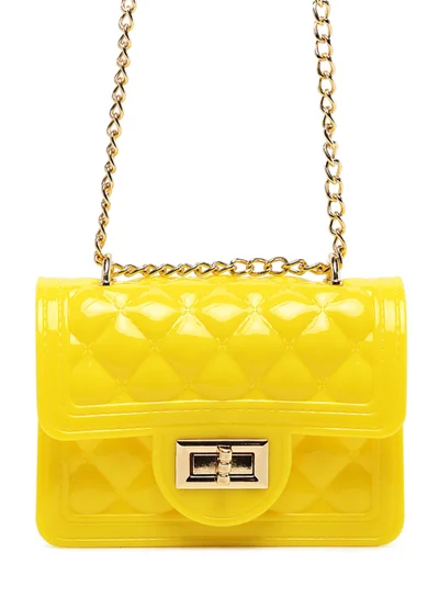 London Rag Yellow Quilted Sling Bag